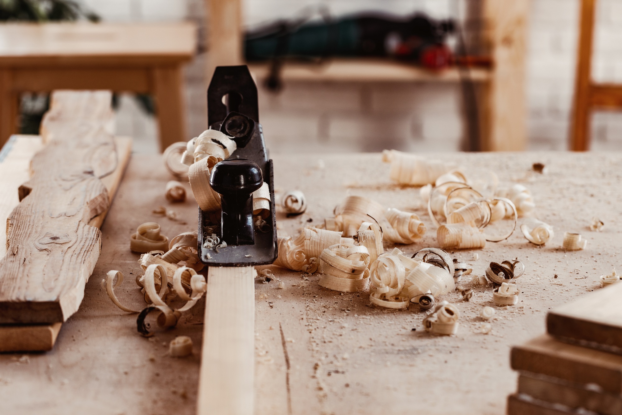 Carpentry plane tool for woodworking in workshop